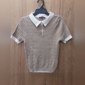 Iris Beige Knit Top